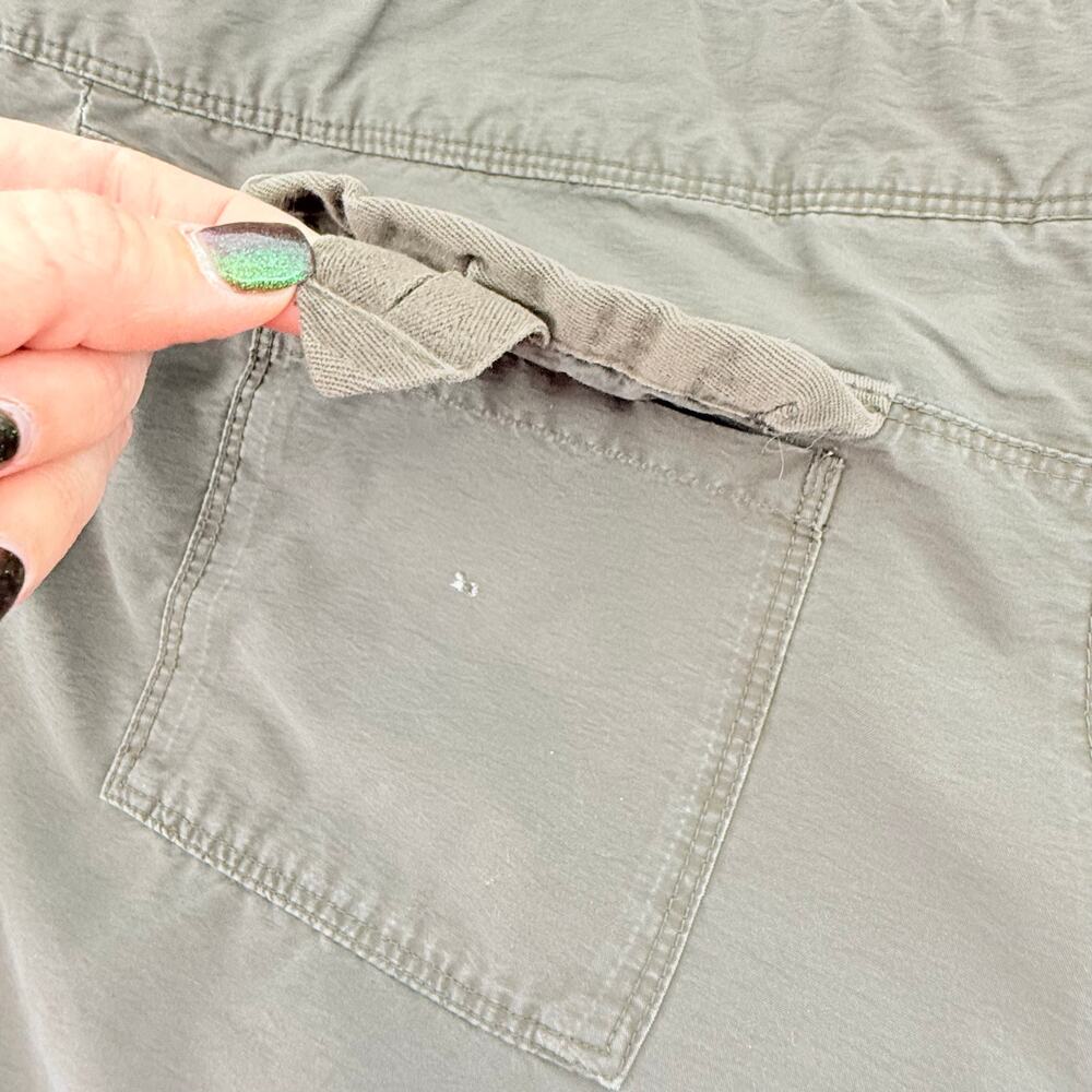 Nike Utility Military Style Pants Womens L Olive Green Drawstring Hem - Picture 9 of 9